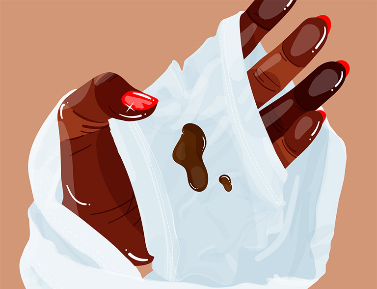 Sau khi phá thai bằng thuốc máu kinh màu đen có sao không?